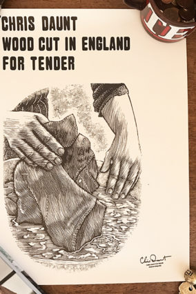 Wood-block Engraved Poster Print