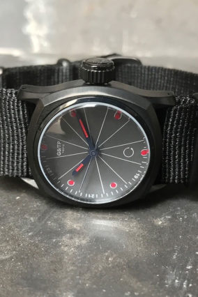 Gs/tp Hand Wound Black-out Cherry Pie Watch