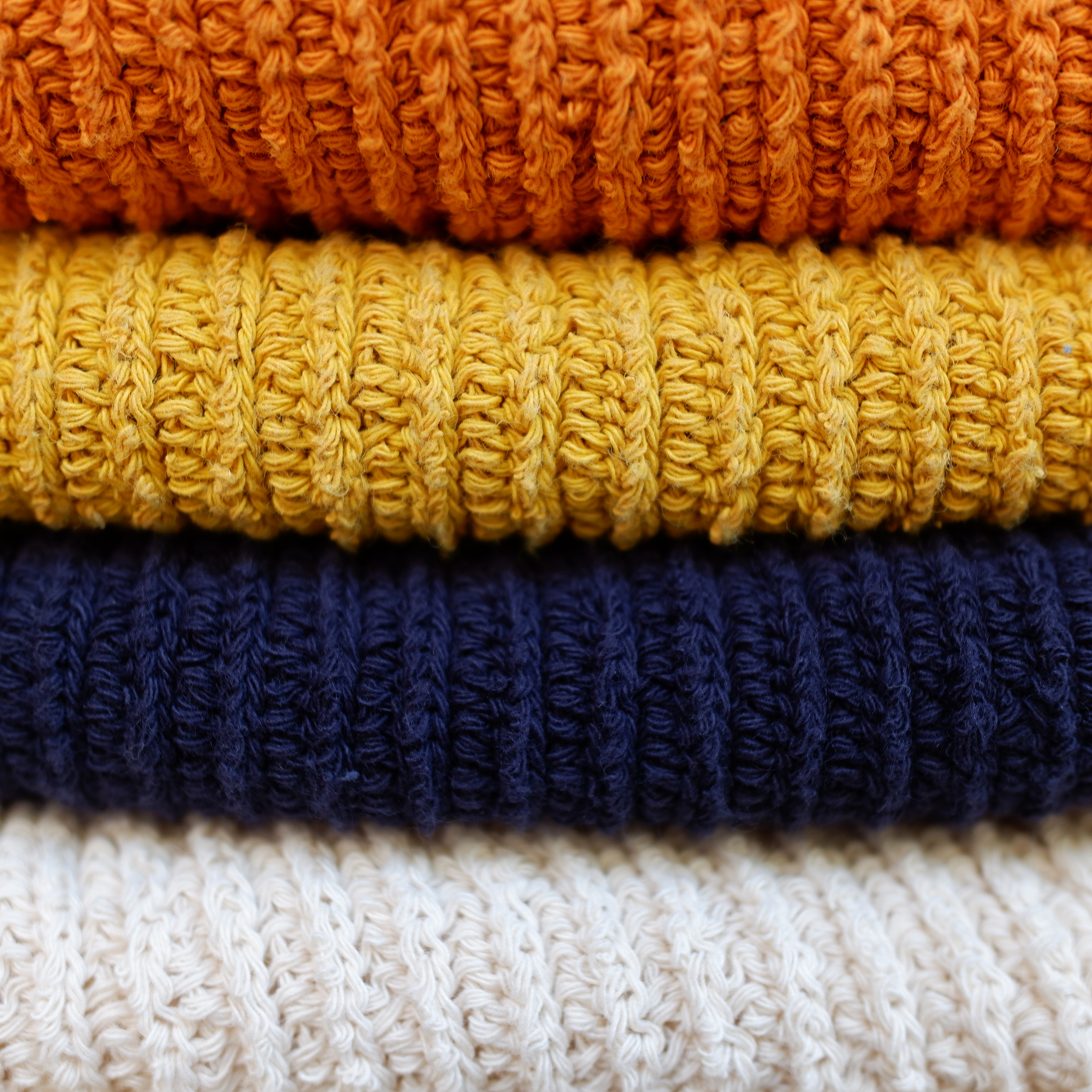 Cotton Calico Yarn Fisherman's Rib