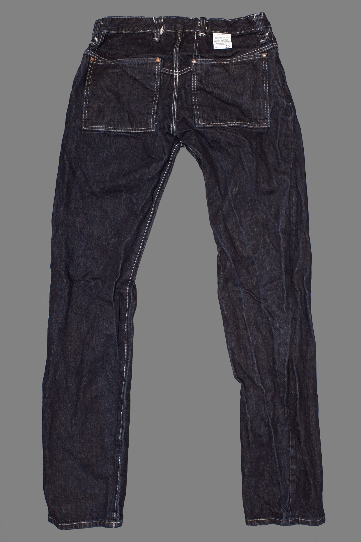 TENDER CO TYPE 129 サイズ3 定価50,600円 129-rinse-denim-back.jpg